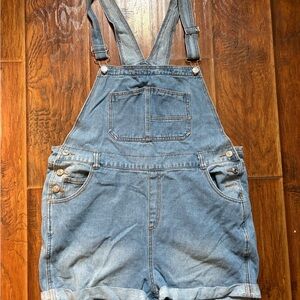 Denim Overalls Shorts